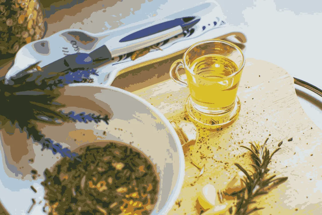 Natural oils and herbal remedies used to stop hereditary hair loss naturally.